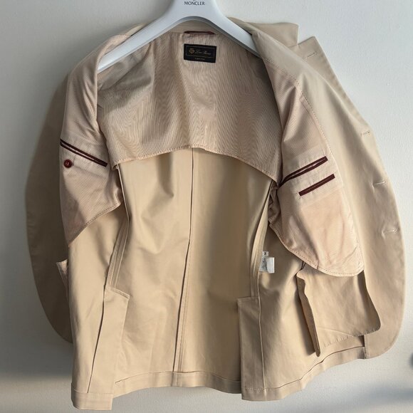 $5000 Loro Piana 3 Roll 2 Beige/ Cream Cotton Sport Coat/ Blazer/ Jacket - 44 - Picture 8 of 16